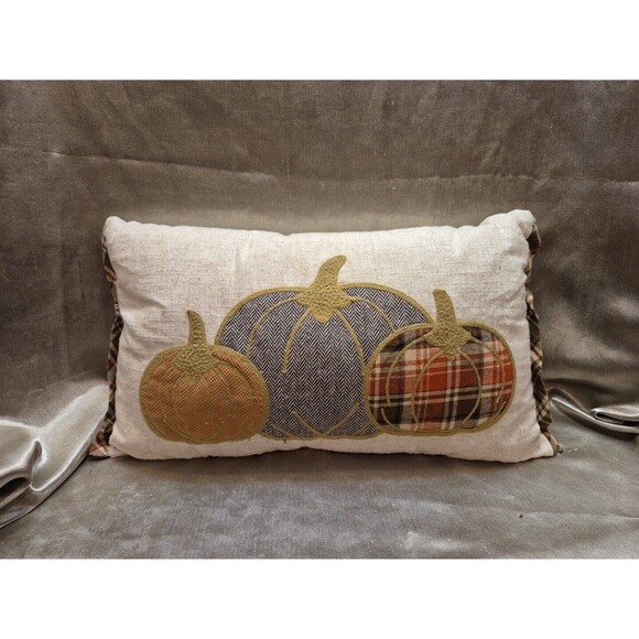 Harvest Pumpkin Pillow Oblong Thanksgiving, Fall, Halloween - Picture 1 of 13